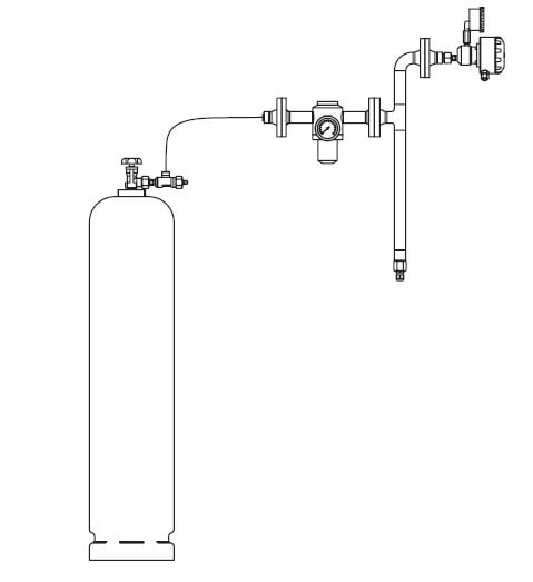 طراحی سیستم لوله کشی کلرزن گازی