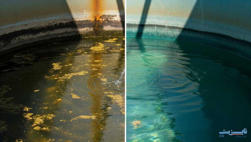 روش های تشخیص علت تغییر رنگ آب